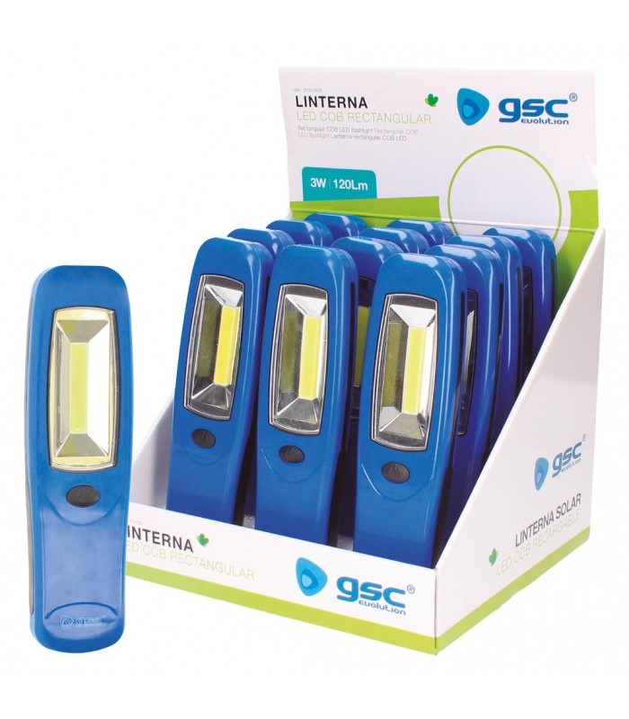 Linterna LED COB rectangular 3W 120Lm 3xAAA