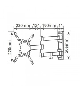 Soporte de TV con brazo doble 13" / 42"