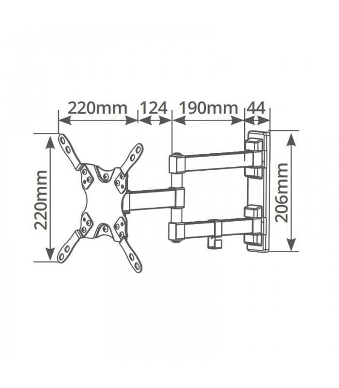Soporte de TV con brazo doble 13" / 42"