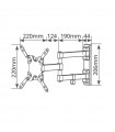 Soporte de TV con brazo doble 13" / 42"