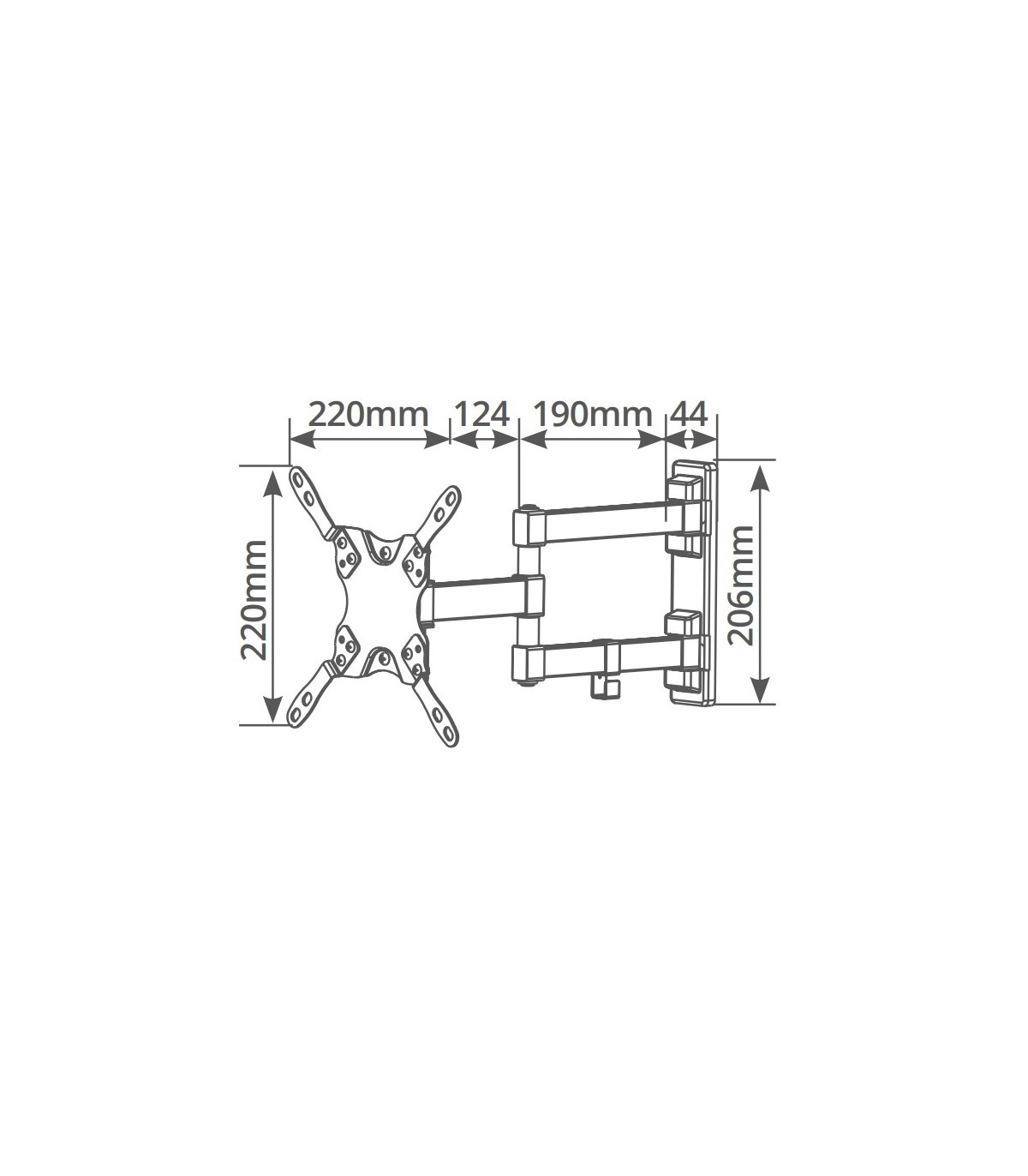 Soporte de TV con brazo doble 13" / 42"