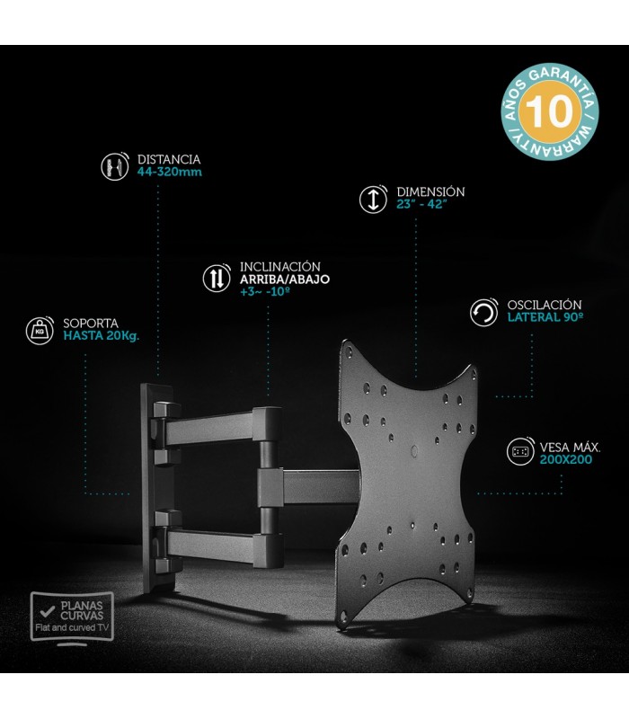Soporte de TV con brazo doble 23" / 42"