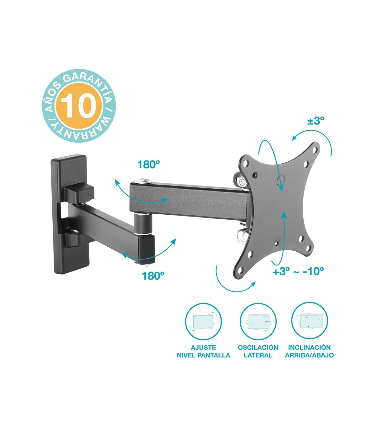 Soporte de TV con brazo 13" / 27"