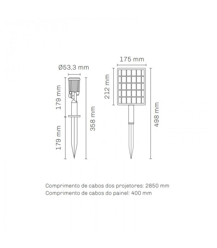 Kit 5 Estacas Led Solar MAXLED 5W 90Lm IP65 Con Pincho