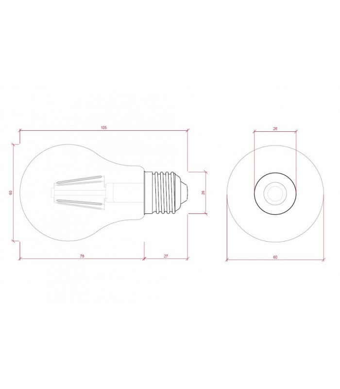 Bombilla LED 6W 600Lm E27 Serie ORO