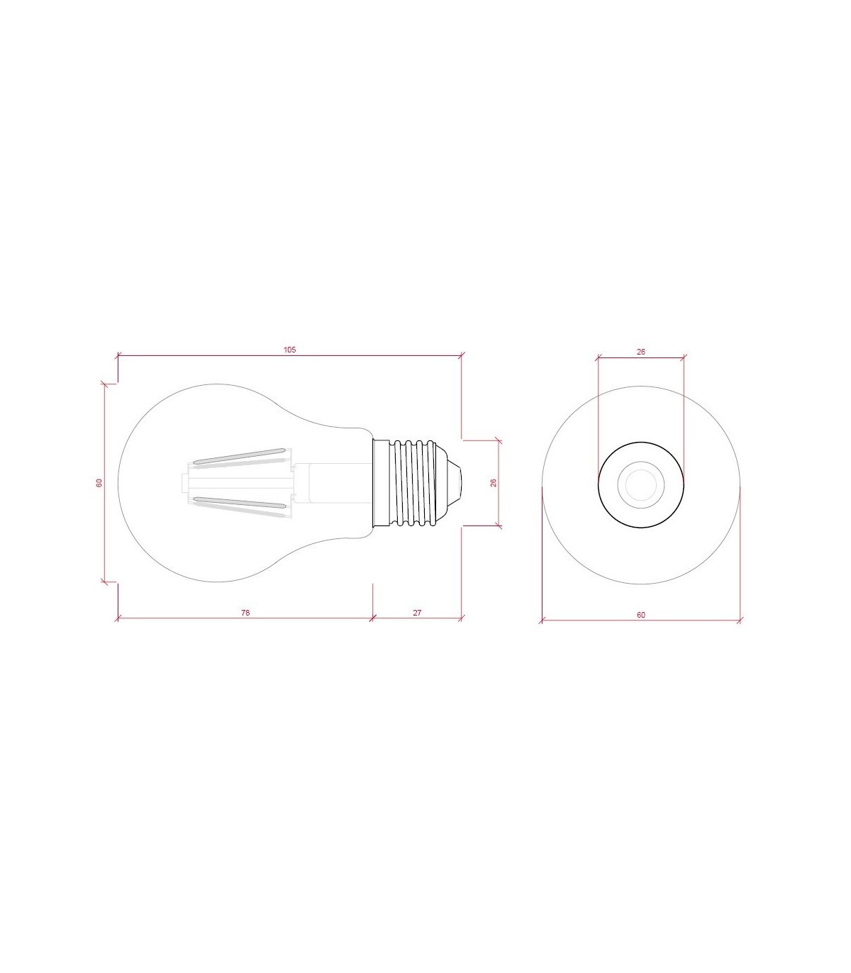 Bombilla LED 6W 600Lm E27 Serie ORO
