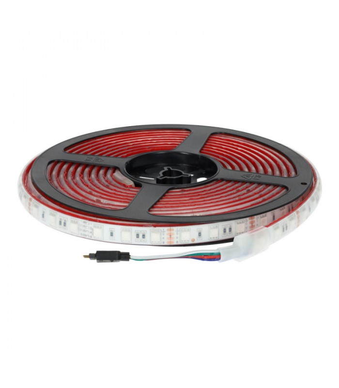 Tira Led SUMERGIBLE RGB 14.4W 840Lm/M 60Led/m IP68 DC12V -5 Metros-