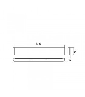 Aplique Pared EGEO BLANCO 20W 1650Lm IP20