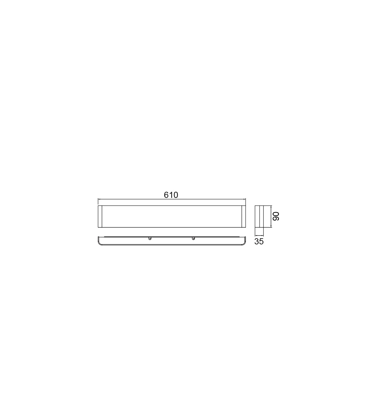 Aplique Pared EGEO NEGRO 20W 1650Lm IP20