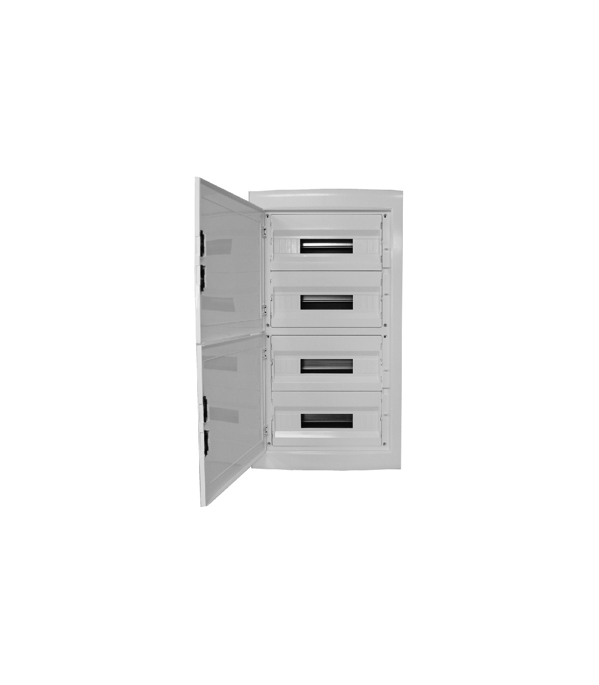 Caja de distribución 72 Módulos Superficie KAPPA 4 Filas Puerta Opaca