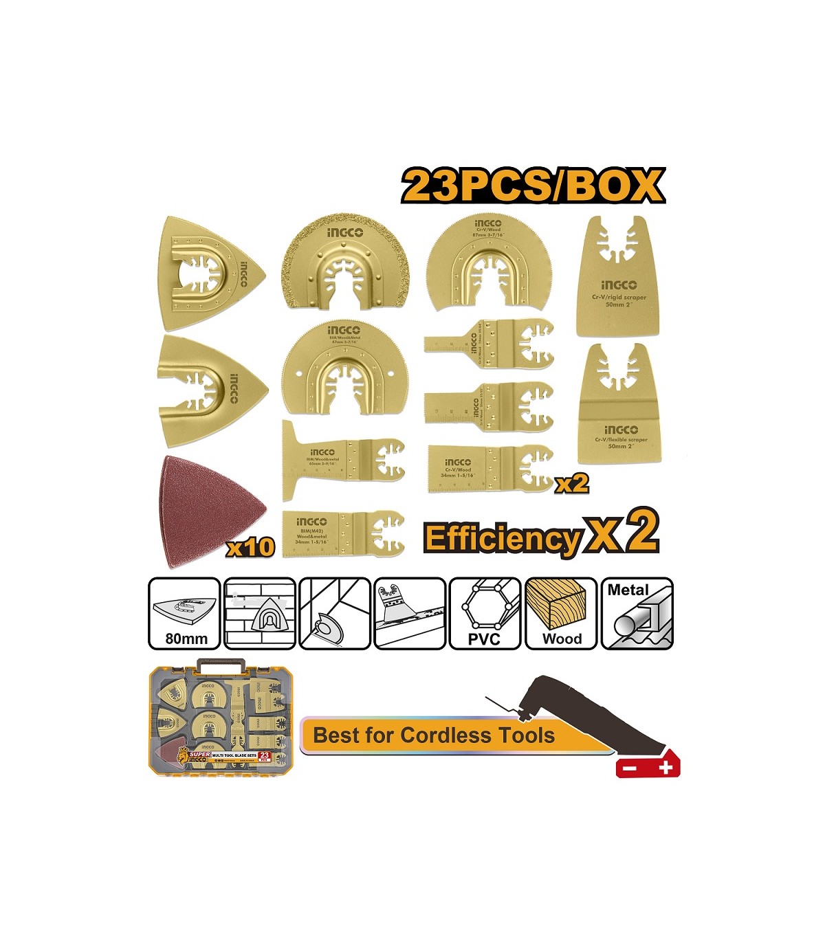 Accesorios para MULTI-HERRAMIENTA 23Pcs