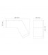Unión L 120º 8W 800Lm para Barra Lineal MODULINE Blanco IP20 CCT