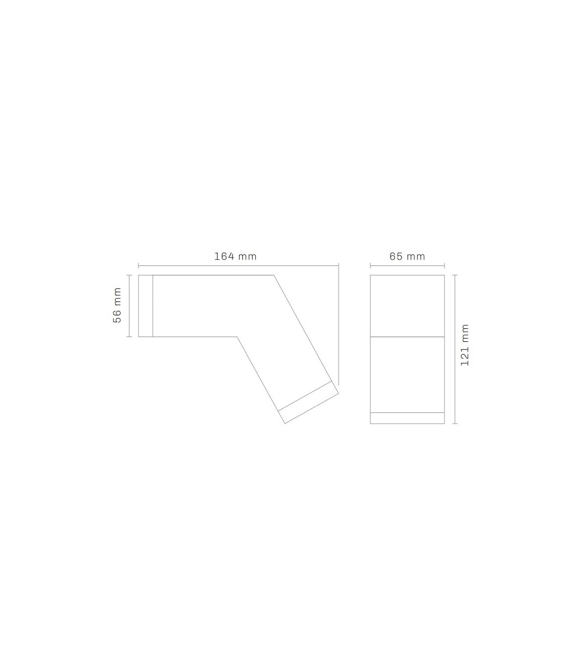 Unión L 120º 8W 800Lm para Barra Lineal MODULINE Blanco IP20 CCT