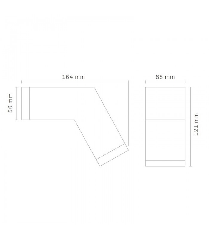 Unión L 120º 8W 800Lm IP20 para Barra Lineal MODULINE Negro CCT