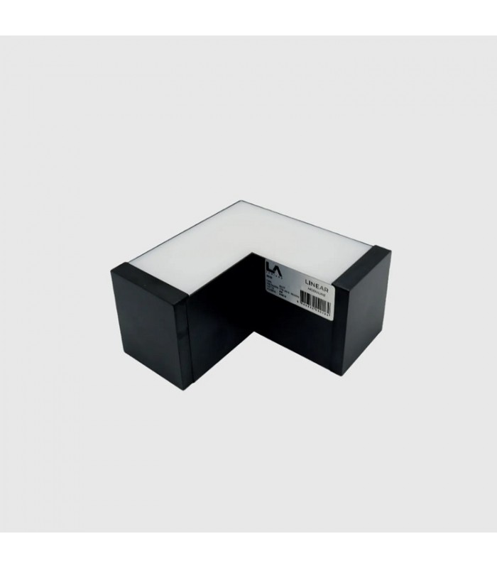 Unión L 90º 8W 800Lm para Barra Lineal MODULINE Negro IP20 CCT