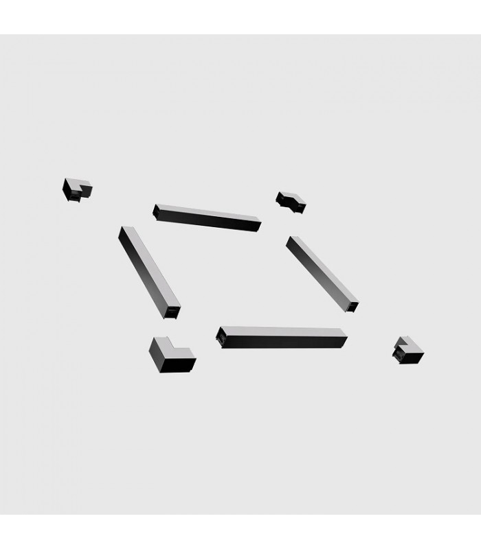 Unión L 90º 8W 800Lm para Barra Lineal MODULINE Negro IP20 CCT