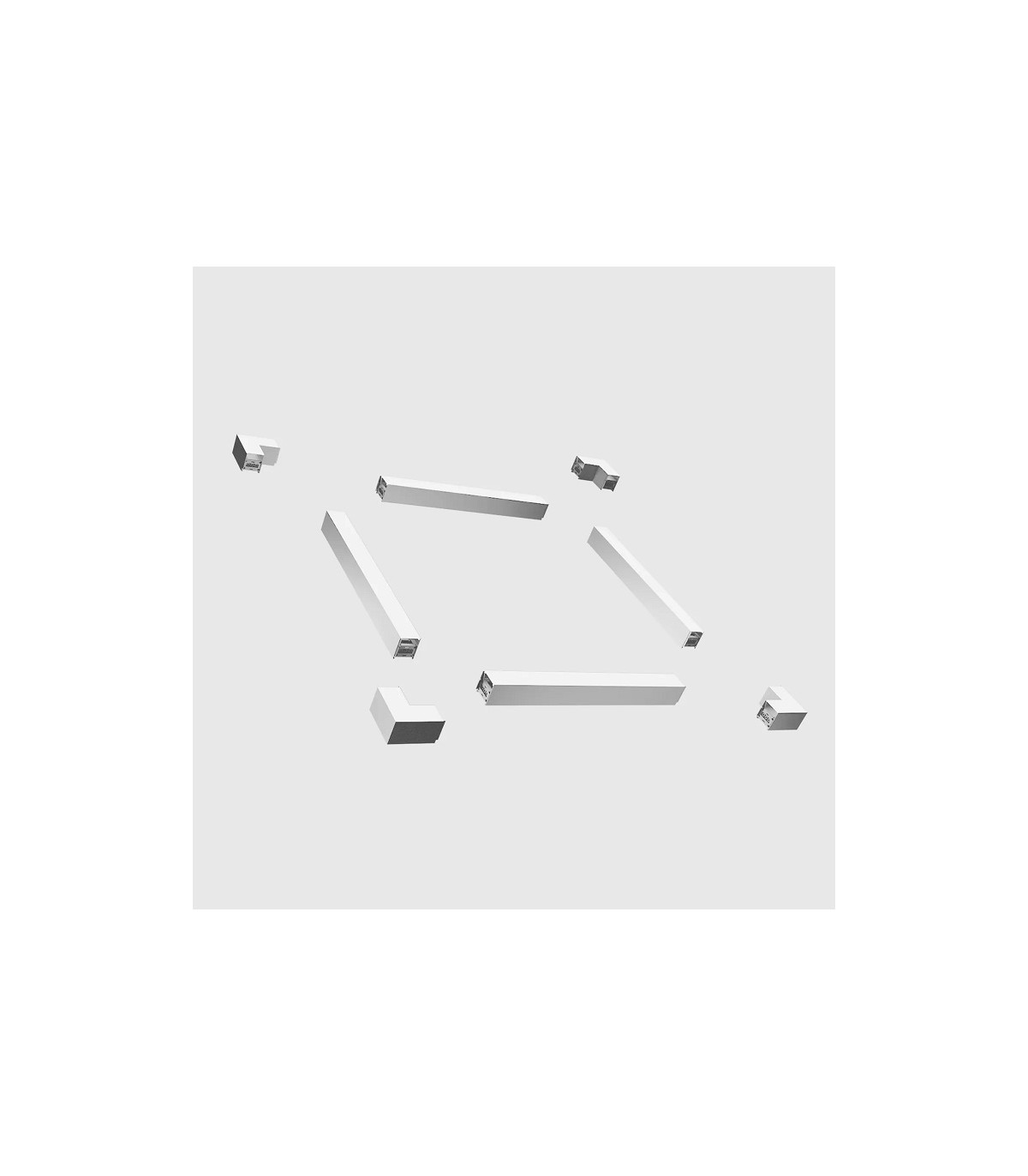 Unión L 90º 8W 800Lm Blanco para Barra Lineal MODULINE IP20 CCT