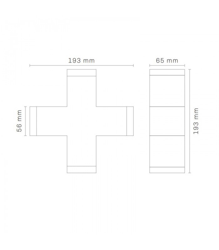 Unión X 12W 1200Lm para Barra Lineal MODULINE Blanco IP20 CCT