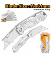 Cúter  Metal tipo navaja hoja trapezoidal 19x61mm