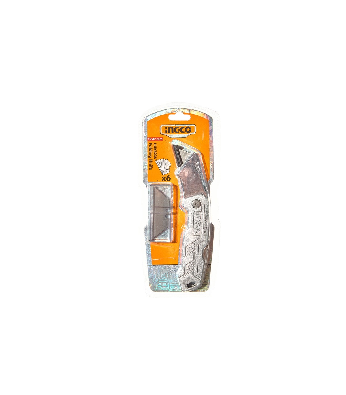 Cúter  Metal tipo navaja hoja trapezoidal 19x61mm