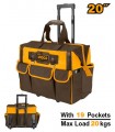 Bolsa Portaherramientas con ruedas 19 Bolsillos 20" INGCO