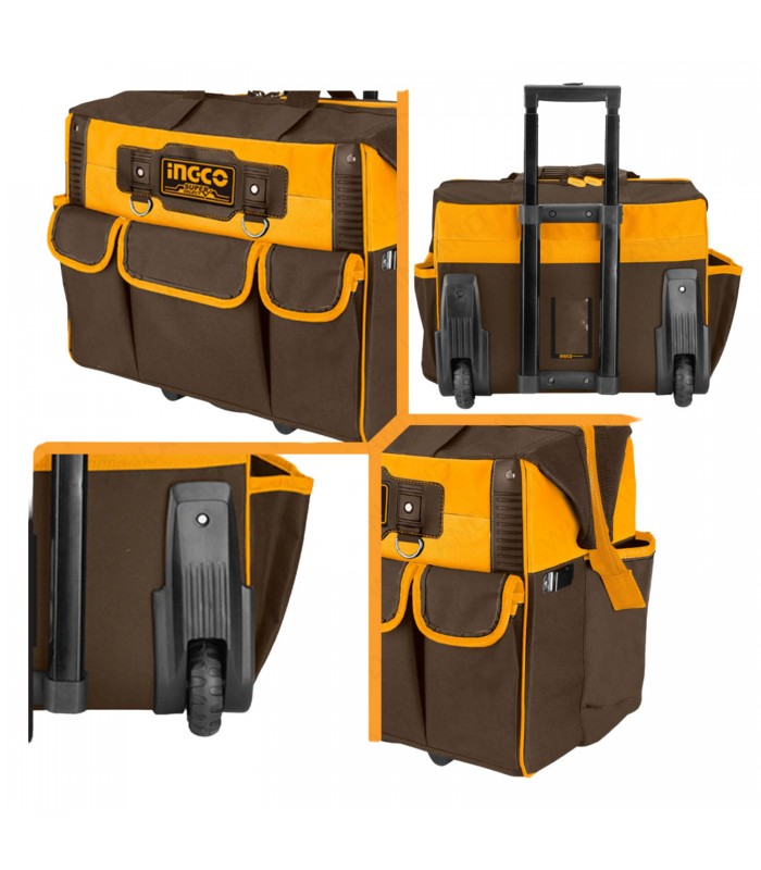 Bolsa Portaherramientas con ruedas 19 Bolsillos 20" INGCO