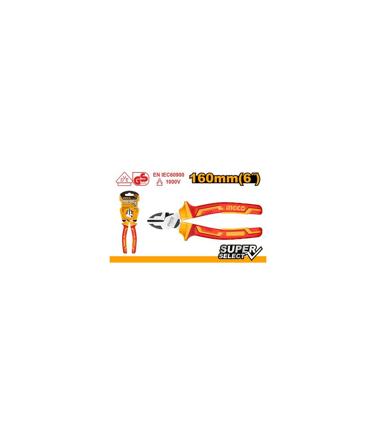 Alicate Corte Diagonal electricista 6" 160mm VDE