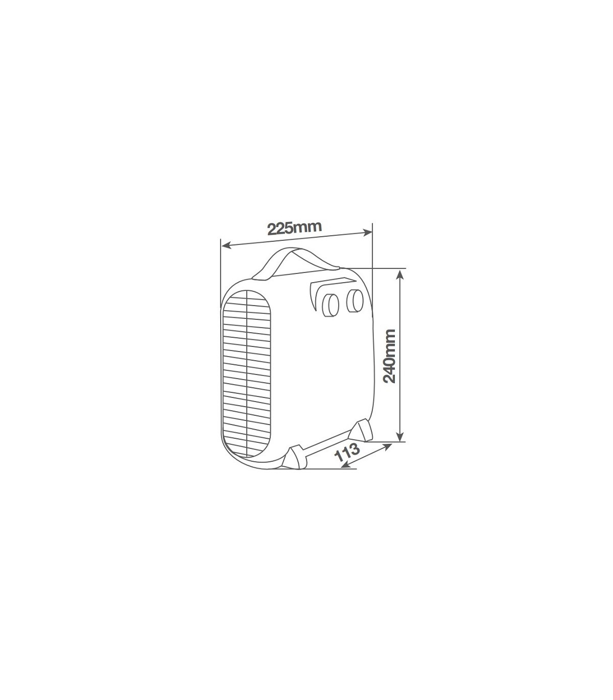Calefactor Vertical/Horizontal AITSA 2000W Blanco