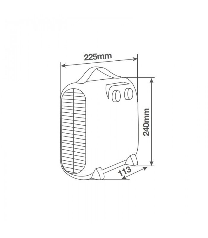 Calefactor Vertical/Horizontal AITSA 2000W Negro