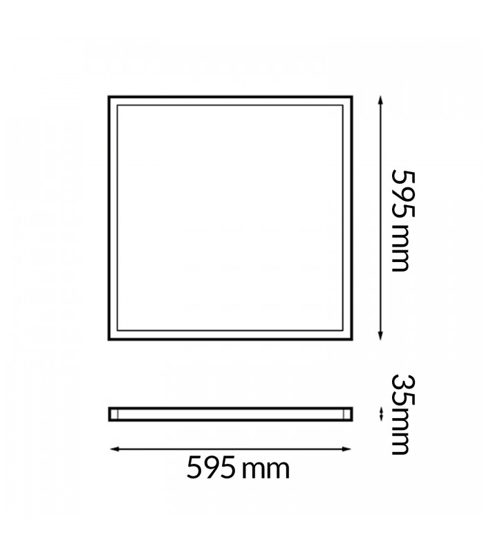 Marco Led PHILIPS 42W 4200Lm 60x60cm IP40 CCT
