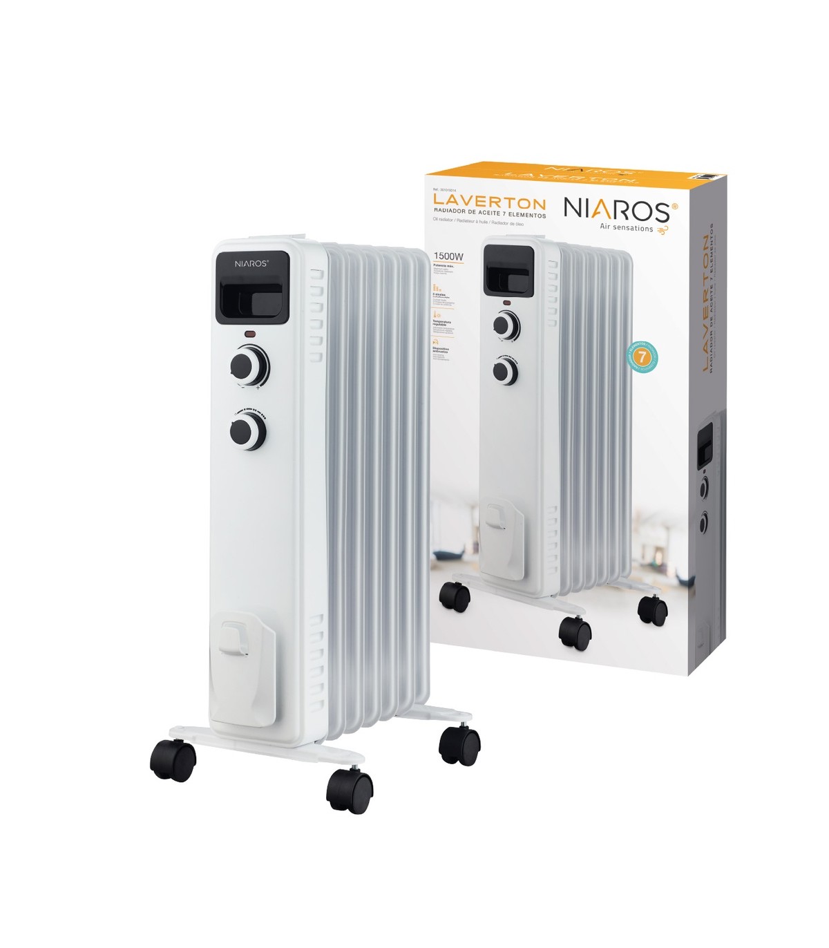 Radiador LAVERTON 1500W Blanco 7 Elementos