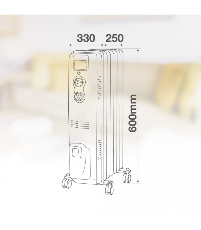 Radiador LAVERTON 1500W Blanco 7 Elementos