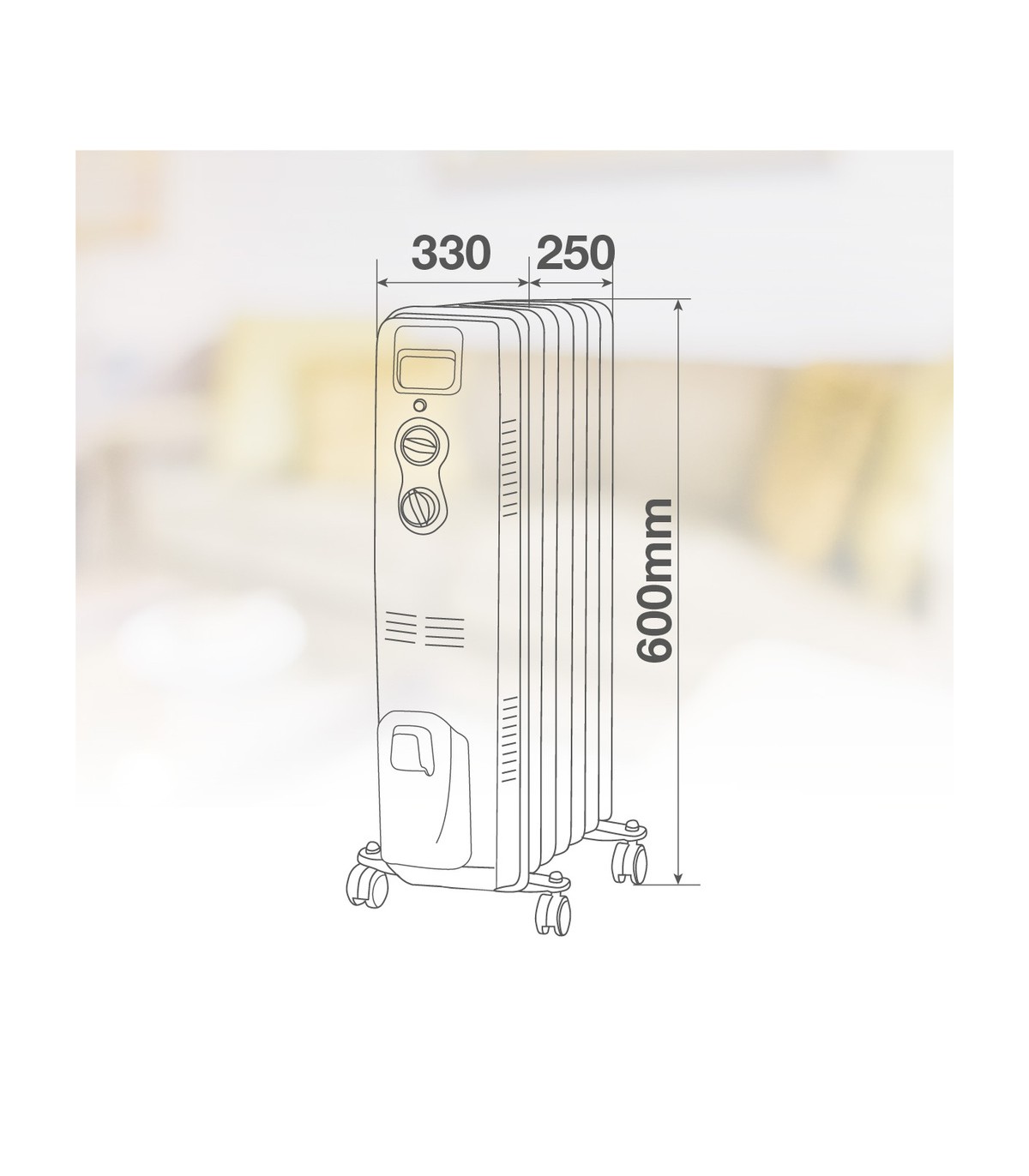 Radiador LAVERTON 1500W Blanco 7 Elementos