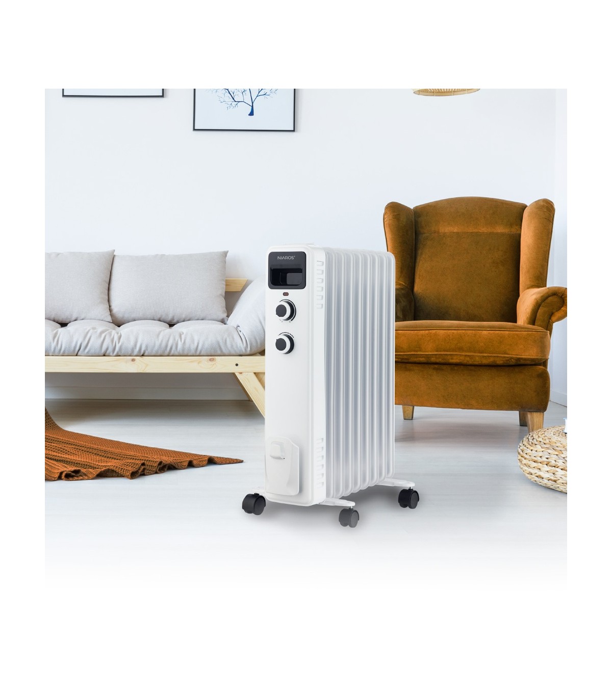 Radiador LAVERTON 2000W Blanco 9 Elementos