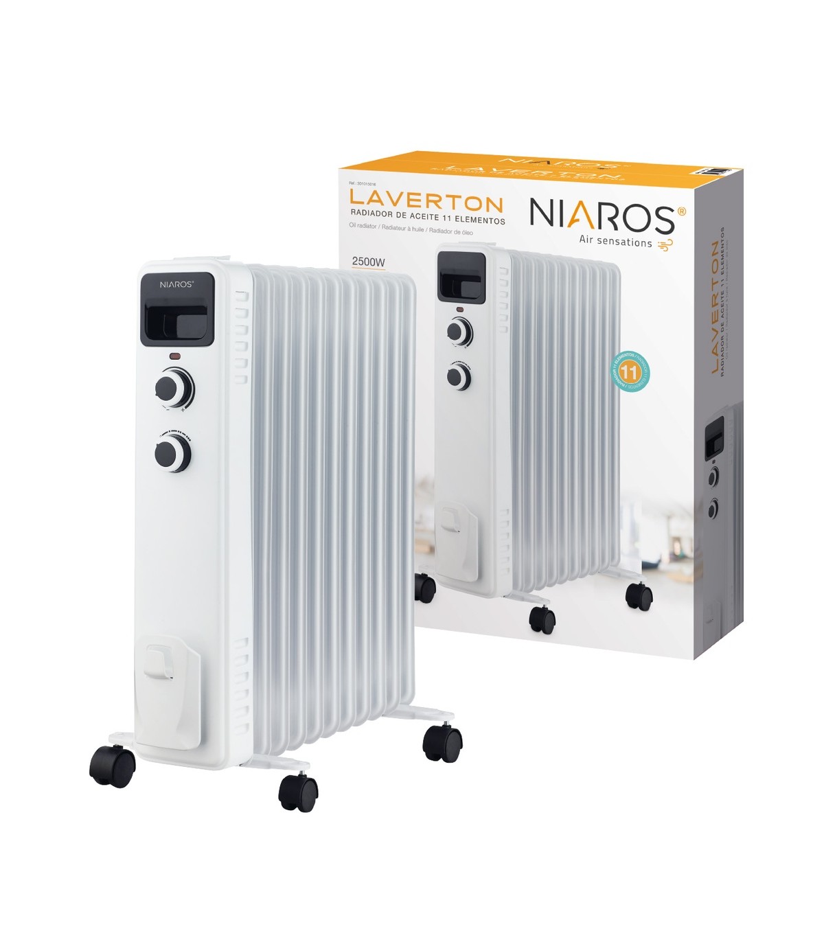 Radiador LAVERTON 2500W Blanco 11 Elementos