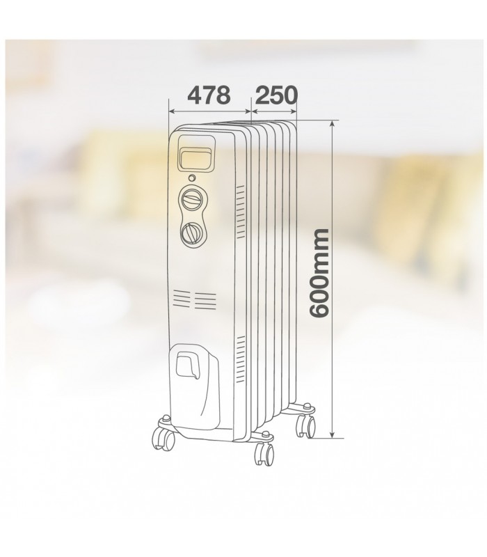 Radiador LAVERTON 2500W Blanco 11 Elementos