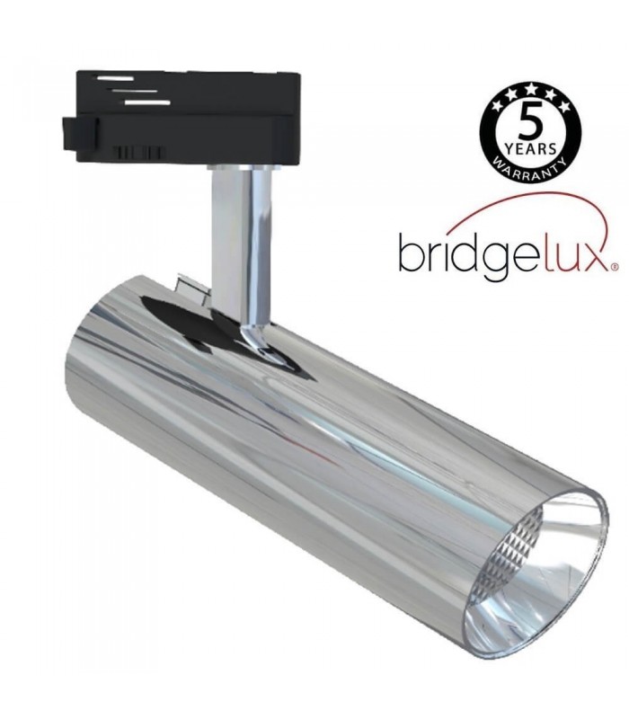 Foco Carril LED CROMO PLATA 30W 3.600Lm 24-60º IP20 
