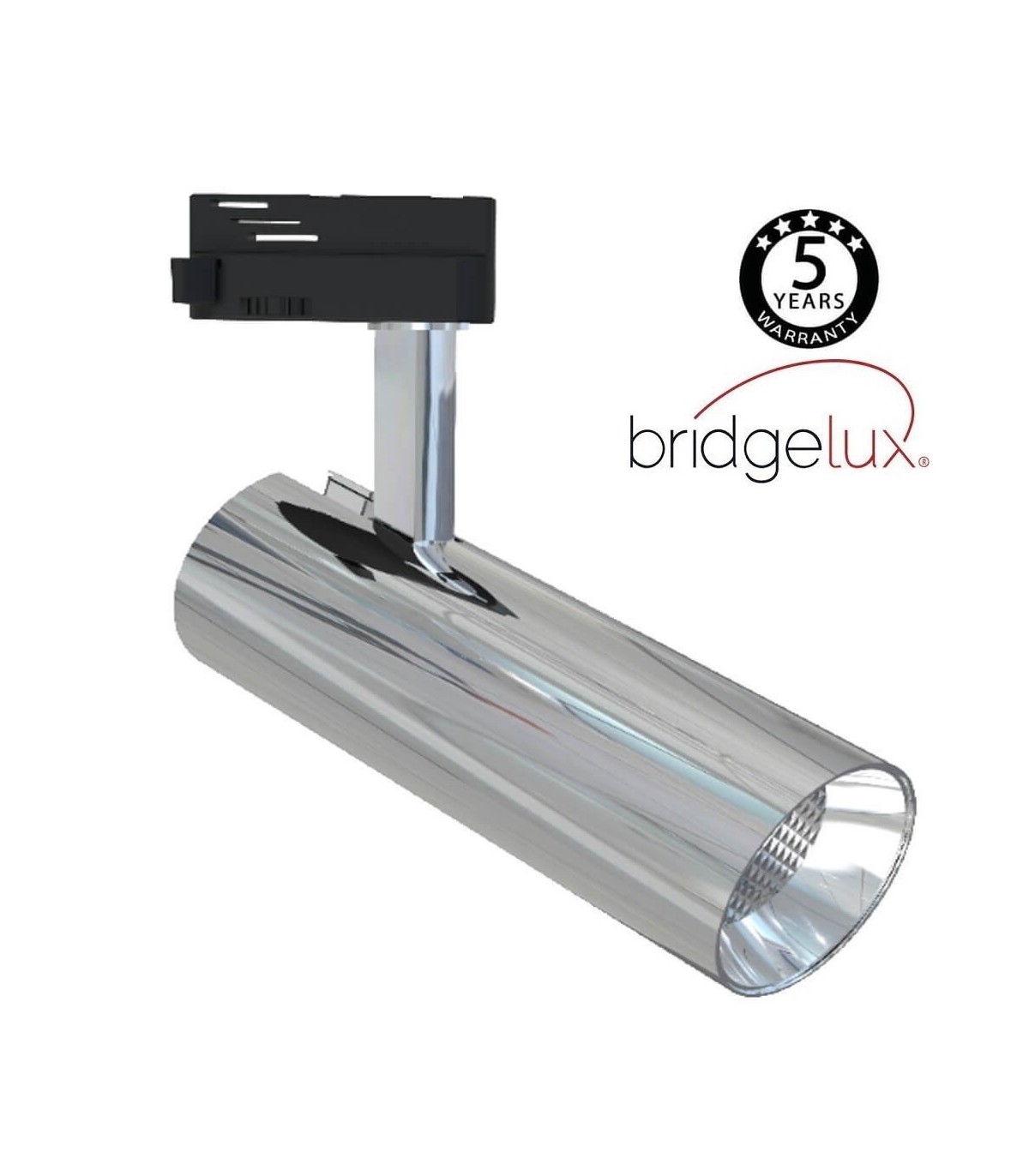 Foco Carril LED CROMO PLATA 30W 3.600Lm 24-60º IP20 