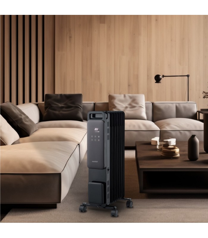 Radiador con mando DURASIL 2000W Negro 9 Elementos