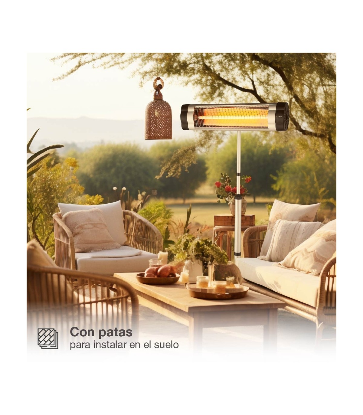 Estufa Exterior Tubo de Carbon BAYIR 2000W