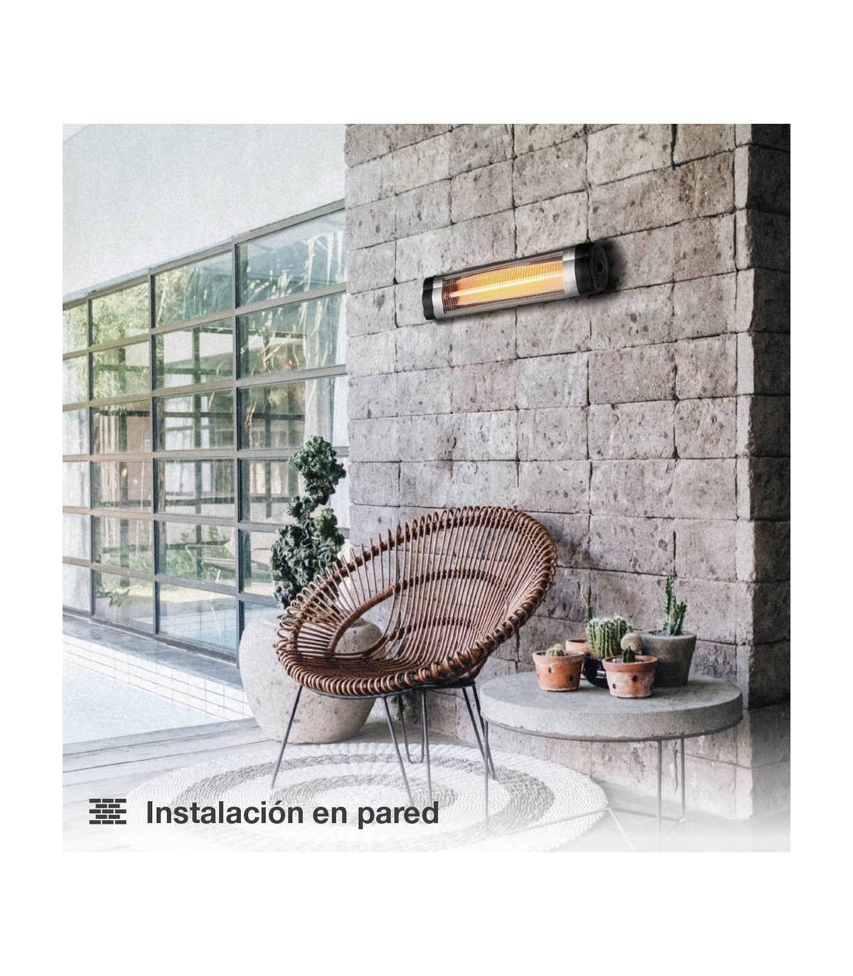 Estufa Exterior Tubo de Carbon BAYIR 2000W