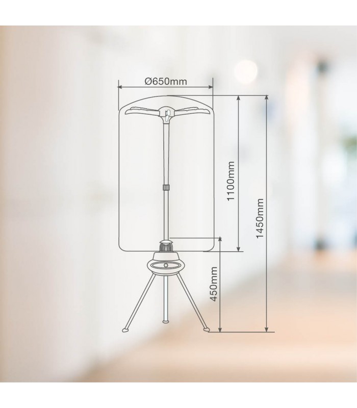 Secador de ropa portátil Kalera 1000W