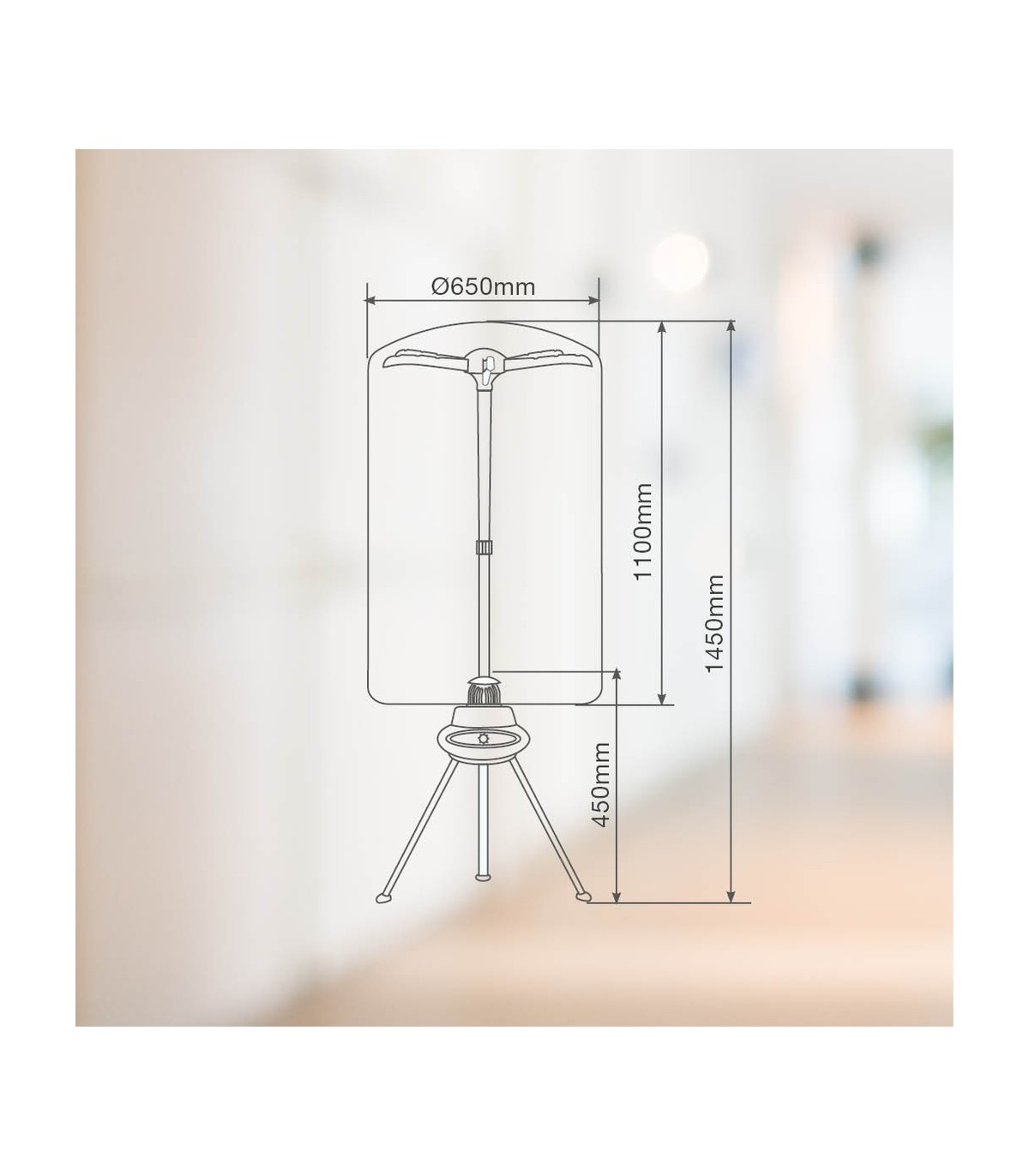 Secador de ropa portátil Kalera 1000W