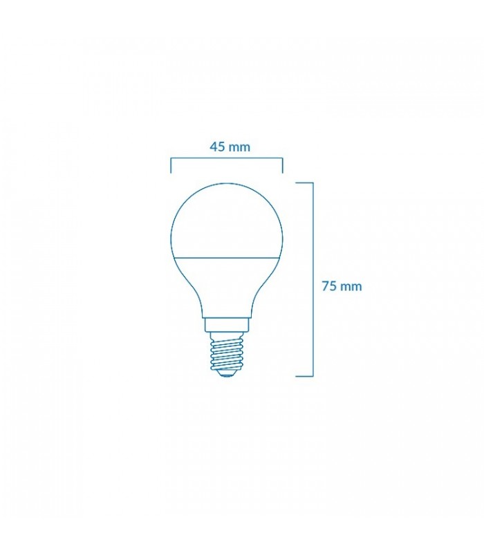 Bombilla Filamento G45 6W 900Lm 360º E14 Regulable