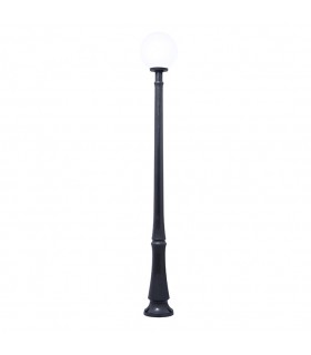 Farola Exterior Resina GLOBE 1xE27 Negro IP55 Ø30x227Cm