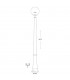 Farola Exterior Resina GLOBE 1xE27 Negro IP55 Ø30x227Cm