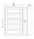 Envolvente Modular Empotrado 100 Módulos 5 Filas 800x500x140mm IP54