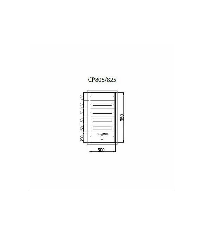 Envolvente Modular Superficie 120 Módulos 6 Filas 950x500x175mm IP54