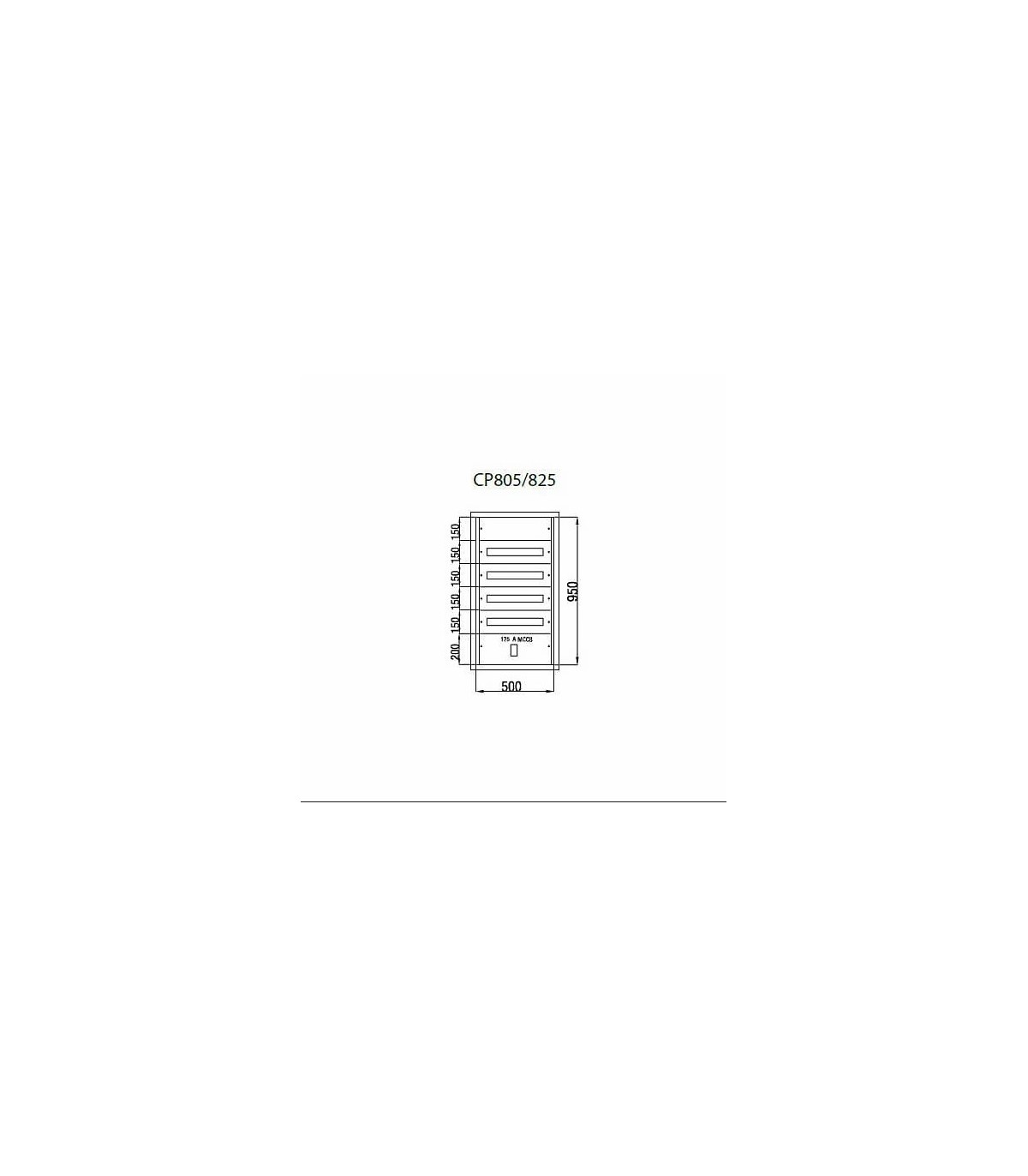 Envolvente Modular Superficie 120 Módulos 6 Filas 950x500x175mm IP54