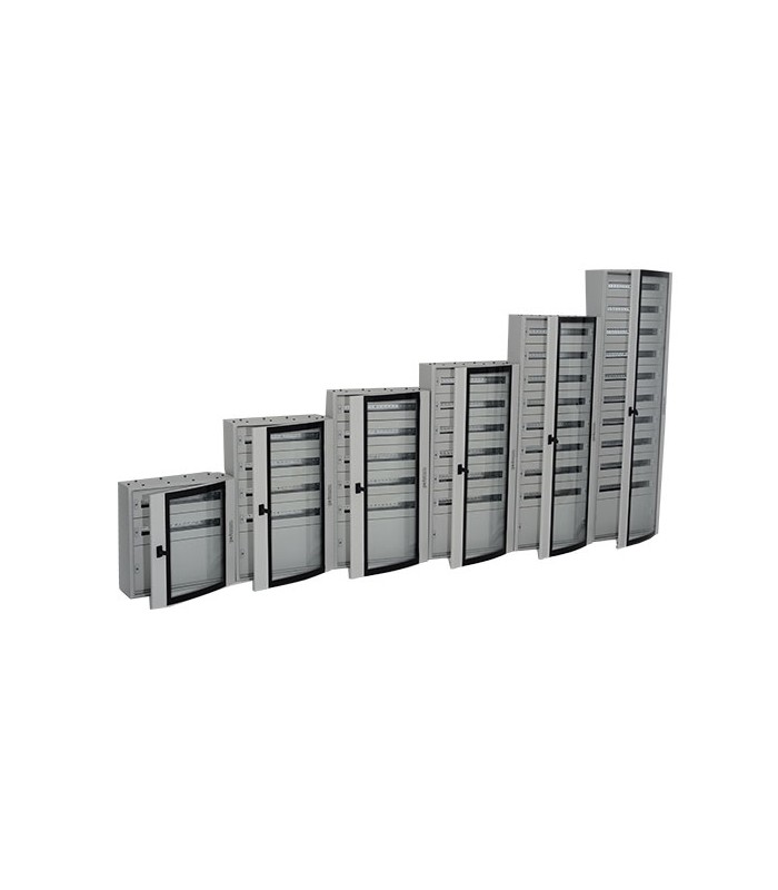 Armario distribución metal CPD puerta opaca IP54 192 módulos + MCCB 600x1500x250mm Superficie
